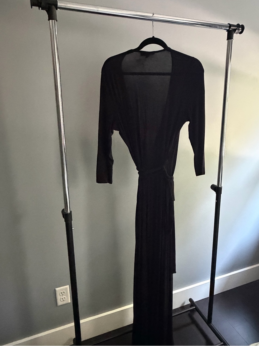Lulu's Black Maxi Wrap Dress